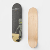 Astronaut en alien    persoonlijk skateboard (Voorkant)