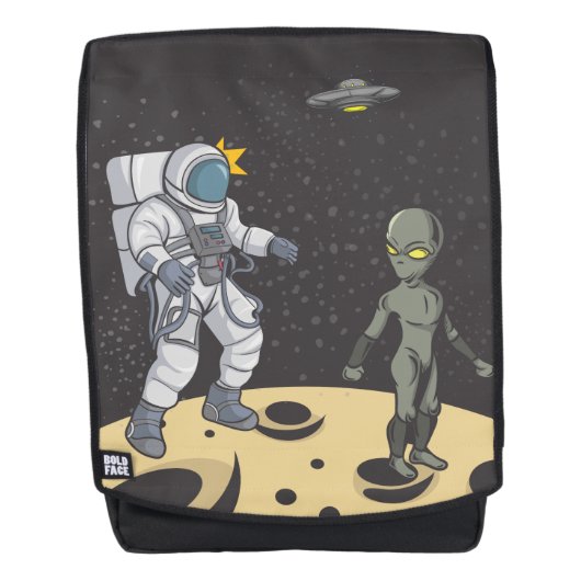 Astronaut en alien rugtassen (Voorkant)