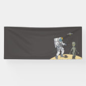 Astronaut en alien spandoek (Horizontaal)