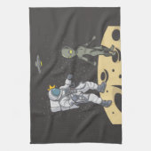 Astronaut en alien     theedoek (Verticaal)
