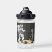 Astronaut en alien waterfles (Achterkant)