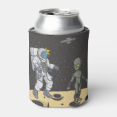 Astronaut en buitenaards blikjeskoeler (Blikje Voorkant)