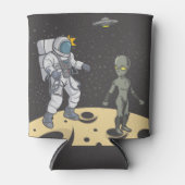 Astronaut en buitenaards blikjeskoeler (Voorkant)