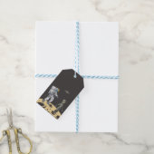 Astronaut en buitenaards cadeaulabel (Met Touw)