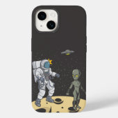 Astronaut en buitenaards Case-Mate iPhone case (Achterkant)