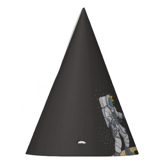 Astronaut en buitenaards feesthoedjes (Links)