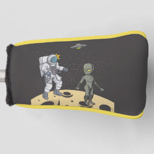 Astronaut en buitenaards golfheadcover