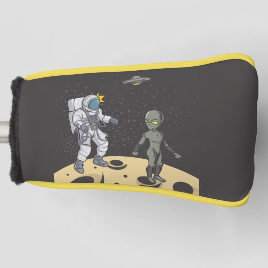Astronaut en buitenaards golfheadcover (Voorkant)