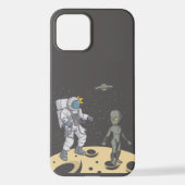 Astronaut en buitenaards iPhone hoesje (Achterkant)