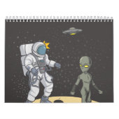 Astronaut en buitenaards kalender (Hoes)