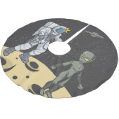 Astronaut en buitenaards kerstboom rok (Gekanteld)