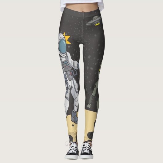 Astronaut en buitenaards leggings (Voorkant)