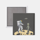 Astronaut en buitenaards magneet (Voorkant / Achterkant)