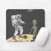 Astronaut en buitenaards muismat (Met muis)
