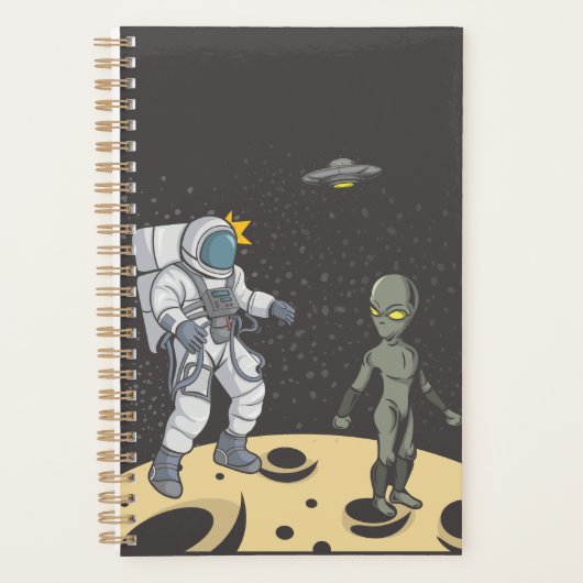 Astronaut en buitenaards planner (Voorkant)