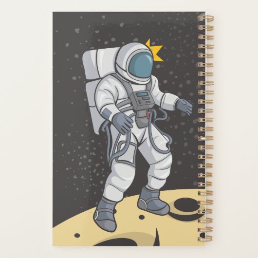 Astronaut en buitenaards planner (Achterkant)