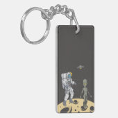 Astronaut en buitenaards sleutelhanger (Voorkant Links)