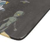 Astronaut en buitenaards snijplank (Hoek)