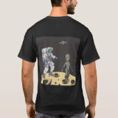 Astronaut en buitenaards t-shirt (Achterkant)
