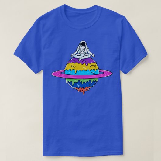 Astronaut en gesmolten planeet t-shirt (Design voorkant)