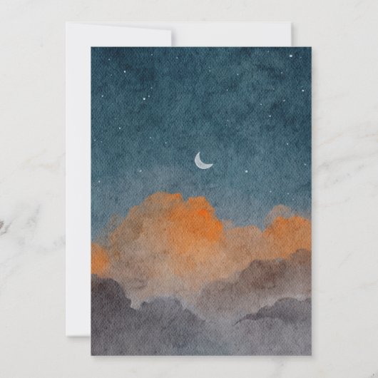 Astronaut en jet baby shower kaart (Achterkant)