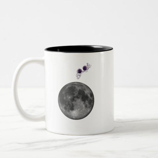 Astronaut en Maan Ruimte Mok (Links)