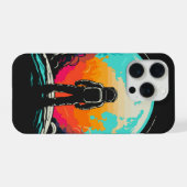 Astronaut en planeet iPhone hoesje (Achterkant horizontaal)
