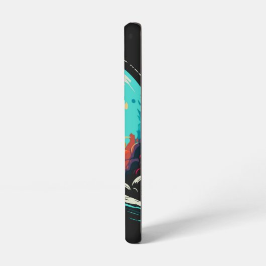 Astronaut en planeet samsung galaxy hoesje (Linkerkant)