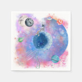 Astronaut en Planets verjaardagsthema Servet (Voorkant)