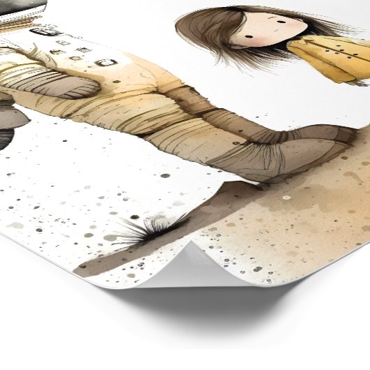 Astronaut en Poster (Hoek)