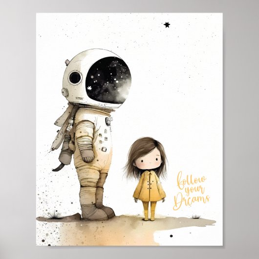 Astronaut en Poster (Voorkant)