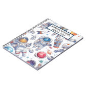 Astronaut en ruimte Spiraal Foto Notebook Notitieboek (Linkerzijde)