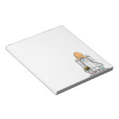 Astronaut en ruimteschip notitieblok (Schuin)