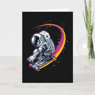 Astronaut en Skateboard Kaart