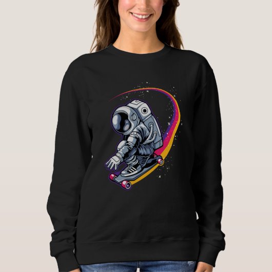 Astronaut en Skateboard Trui (Voorkant)