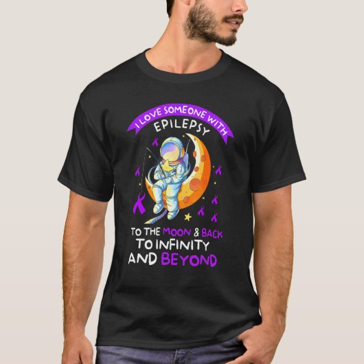 Astronaut Epilepsy Bewustheid houdt van iemand met T-shirt (Voorkant)