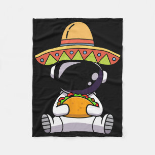Astronaut eten van taco's Grappig Cinco de Mayo Sp Fleece Deken
