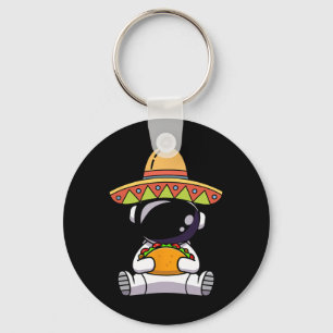 Astronaut eten van taco's Grappig Cinco de Mayo Sp Sleutelhanger