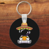 Astronaut eten van taco's Grappig Cinco de Mayo Sp Sleutelhanger (Voorkant)