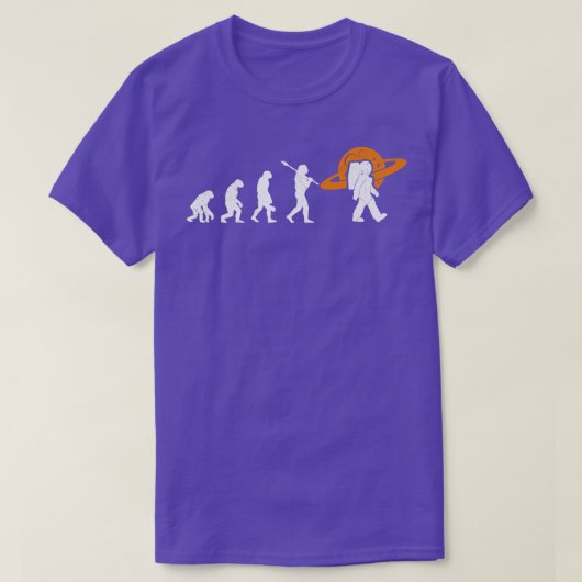 Astronaut Evolution Cosmonaut Space Galay Saturn P T-shirt (Design voorkant)