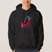 Astronaut Exploring a Colorful Nebula Hoodie (Voorkant)