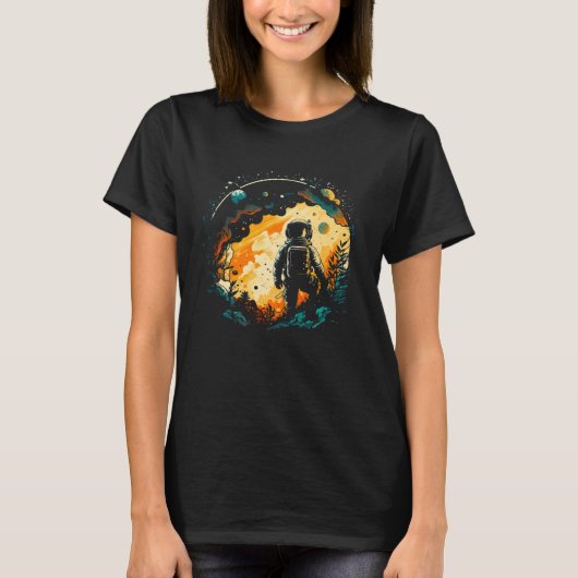 Astronaut Exploring A New World Outside Of The Sol T-shirt (Voorkant)