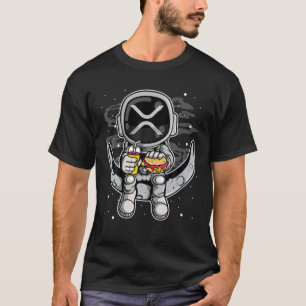 Astronaut Fastfood ripple XRP-munt in de maan T-shirt