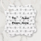 Astronaut Favor Tags Bedankjes Labels (Voorkant)