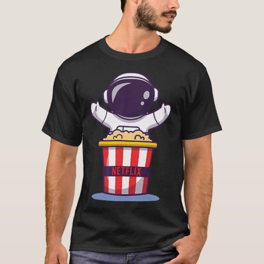 Astronaut filmliefhebber t-shirt (Voorkant)
