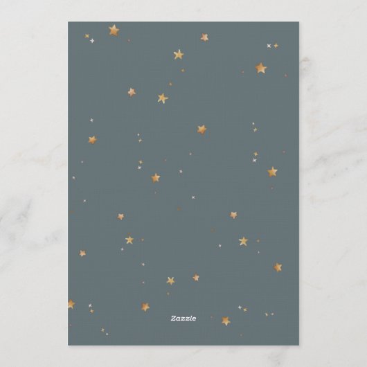 Astronaut First Birthday Invitation Kaart (Achterkant)