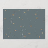 Astronaut First Birthday Thank You Card Kaart (Achterkant)