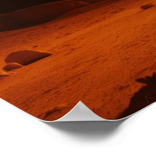 Astronaut First Human Martian on Red Planet Mars Poster (Hoek)