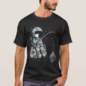 Astronaut Fishing for Ethereum Design T-shirt (Voorkant)