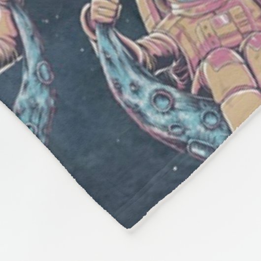 Astronaut Fleece Deken (Hoek)